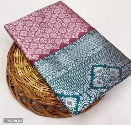 Stylish South Silk Zari Work Saree With Blouse Piece For Women-thumb0