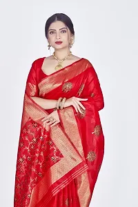 Beautiful  Art Silk  Jacquard Saree with Blouse Piece For Women-thumb2