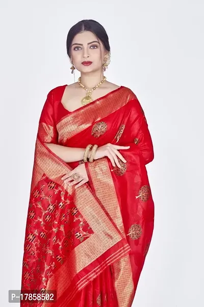 Beautiful  Art Silk  Jacquard Saree with Blouse Piece For Women-thumb3