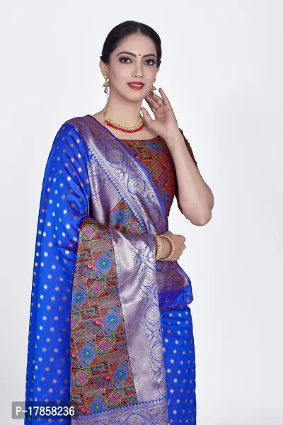 Beautiful  Art Silk  Jacquard Saree with Blouse Piece For Women-thumb3