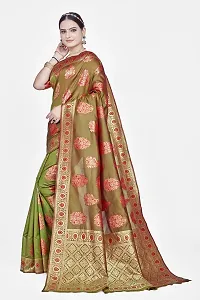 Beautiful  Art Silk  Jacquard Saree with Blouse Piece For Women-thumb3