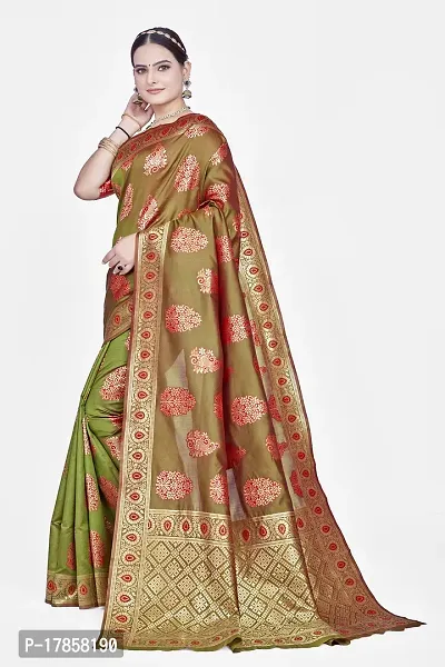 Beautiful  Art Silk  Jacquard Saree with Blouse Piece For Women-thumb4