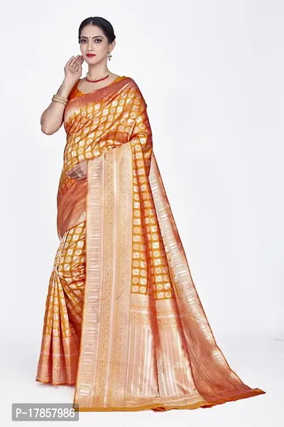 Beautiful  Art Silk  Jacquard Saree with Blouse Piece For Women-thumb2