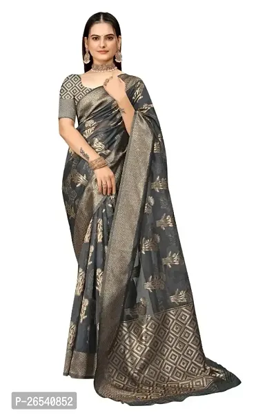 Classic Art Silk Jacquard Saree With Blouse Piece-thumb0