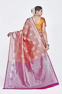 Beautiful  Art Silk  Jacquard Saree with Blouse Piece For Women-thumb1