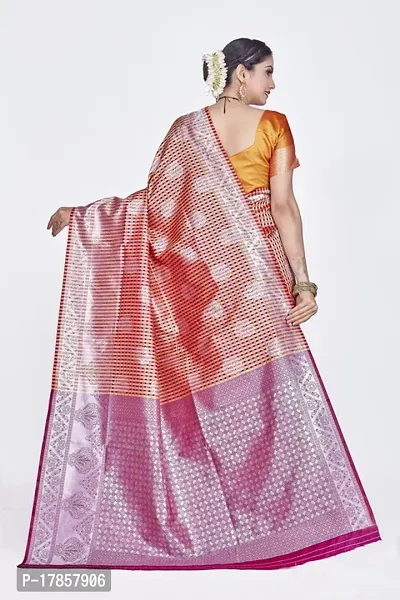 Beautiful  Art Silk  Jacquard Saree with Blouse Piece For Women-thumb2