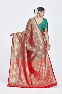 Beautiful  Art Silk  Jacquard Saree with Blouse Piece For Women-thumb1