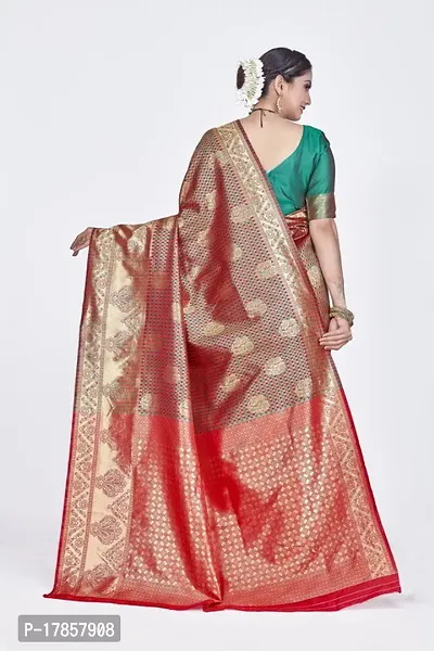 Beautiful  Art Silk  Jacquard Saree with Blouse Piece For Women-thumb2