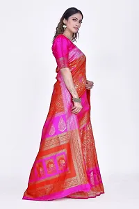 Beautiful  Art Silk  Jacquard Saree with Blouse Piece For Women-thumb4