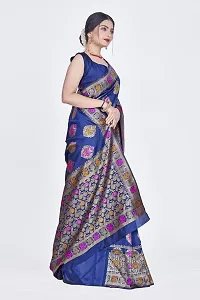 Beautiful  Art Silk  Jacquard Saree with Blouse Piece For Women-thumb4