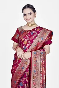 Beautiful  Art Silk  Jacquard Saree with Blouse Piece For Women-thumb2