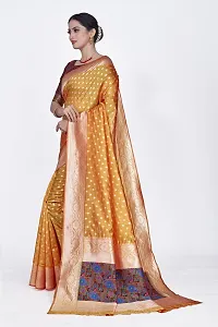 Beautiful  Art Silk  Jacquard Saree with Blouse Piece For Women-thumb3