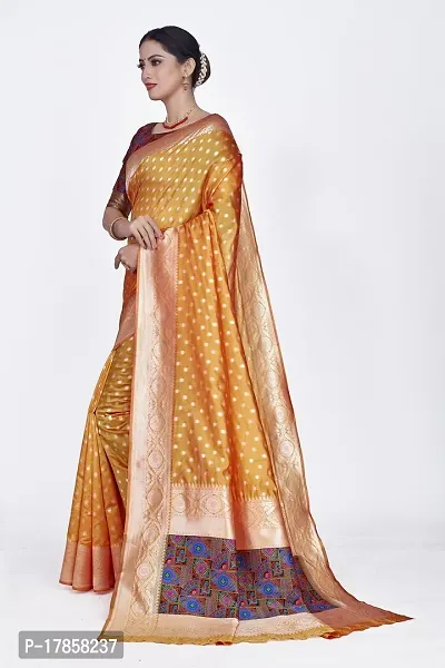 Beautiful  Art Silk  Jacquard Saree with Blouse Piece For Women-thumb4