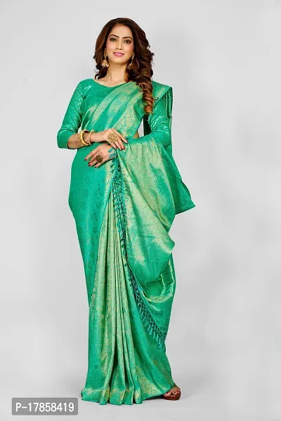 Beautiful  Pure Silk  Jacquard Saree with Blouse Piece For Women-thumb0