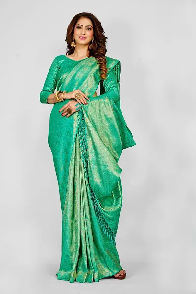 Trending Pure Silk Saree with Blouse piece 