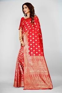 Beautiful  Art Silk  Jacquard Saree with Blouse Piece For Women-thumb3