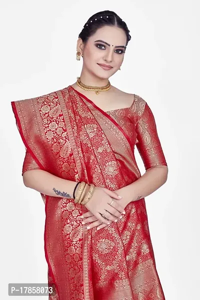 Beautiful  Art Silk  Jacquard Saree with Blouse Piece For Women-thumb3