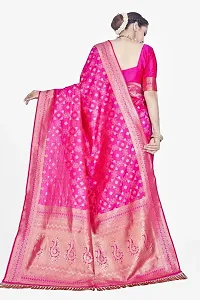 Beautiful  Art Silk  Jacquard Saree with Blouse Piece For Women-thumb1