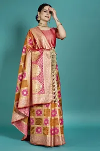 Beautiful  Organza  Jacquard Saree with Blouse Piece For Women-thumb4