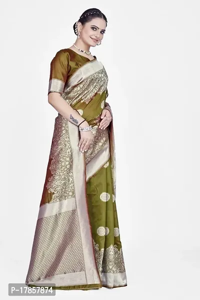 Beautiful  Art Silk  Jacquard Saree with Blouse Piece For Women-thumb5