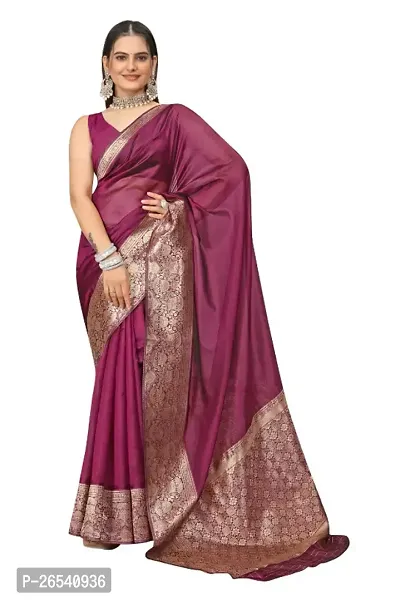 Classic Organza Jacquard Saree With Blouse-thumb0