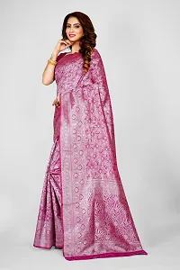 Beautiful  Art Silk  Jacquard Saree with Blouse Piece For Women-thumb2