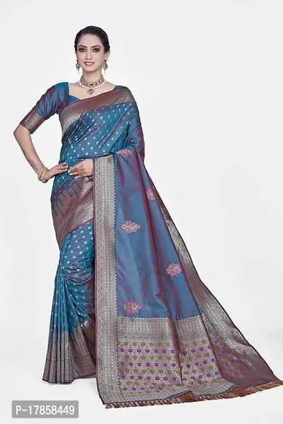 Beautiful  Art Silk  Jacquard Saree with Blouse Piece For Women