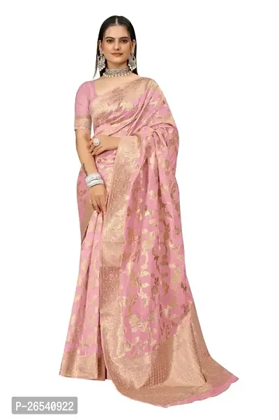 Classic Art Silk Jaquard Saree With Blouse Piece-thumb0