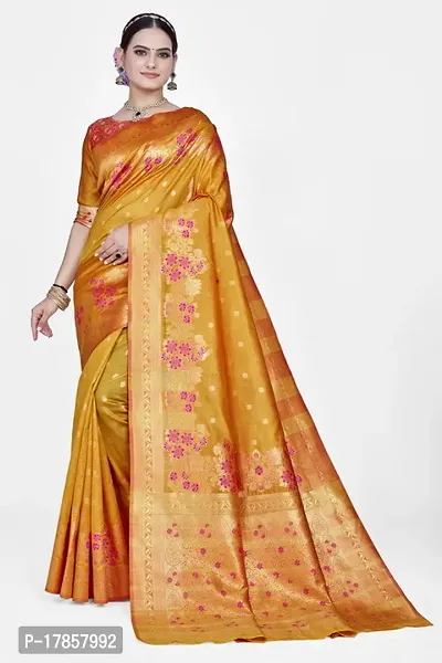 Beautiful  Art Silk  Jacquard Saree with Blouse Piece For Women