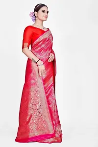 Stylish Art Silk Banarasi Saree With Unstitched Blouse-thumb3