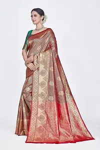 Beautiful  Art Silk  Jacquard Saree with Blouse Piece For Women-thumb3