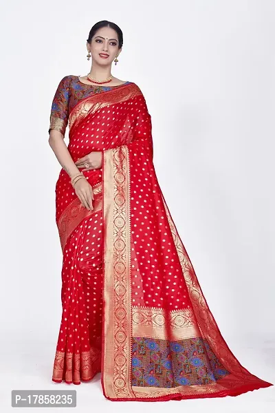 Beautiful  Art Silk  Jacquard Saree with Blouse Piece For Women