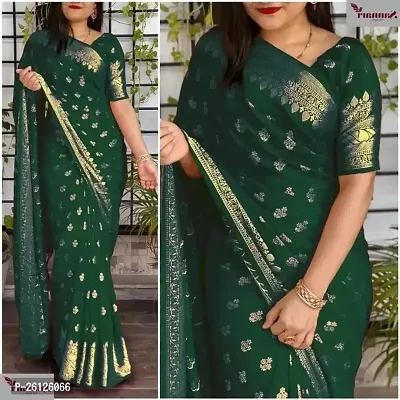 Stylish Soft Silk Multicolor Saree with Blouse piece For Women