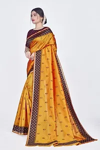 Beautiful  Art Silk  Jacquard Saree with Blouse Piece For Women-thumb3