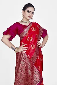 Beautiful  Art Silk  Jacquard Saree with Blouse Piece For Women-thumb2