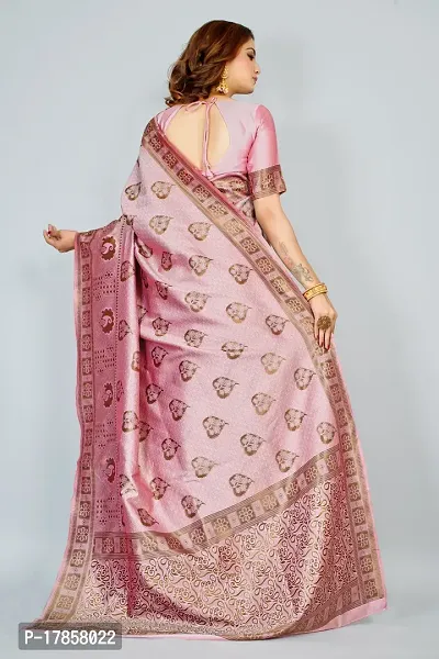 Beautiful  Art Silk  Jacquard Saree with Blouse Piece For Women-thumb2