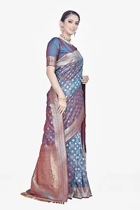 Beautiful  Art Silk  Jacquard Saree with Blouse Piece For Women-thumb4