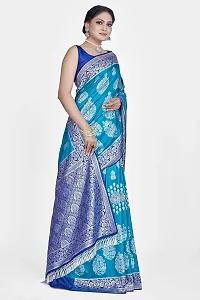 Beautiful  Art Silk  Jacquard Saree with Blouse Piece For Women-thumb3