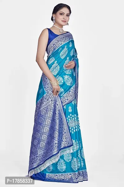 Beautiful  Art Silk  Jacquard Saree with Blouse Piece For Women-thumb4