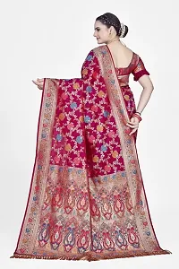 Beautiful  Art Silk  Jacquard Saree with Blouse Piece For Women-thumb1