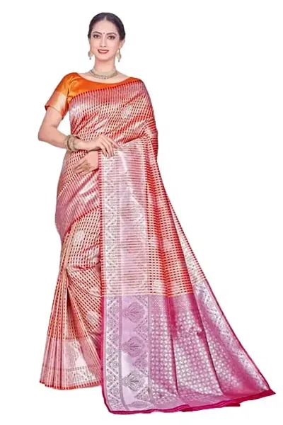 Stylish Art Silk Jacquard Saree With Blouse Piece For Women