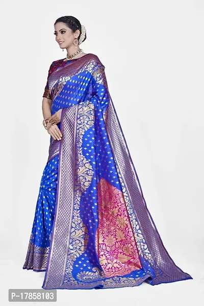 Beautiful  Art Silk  Jacquard Saree with Blouse Piece For Women-thumb4