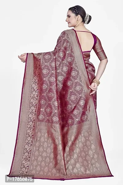 Beautiful  Art Silk  Jacquard Saree with Blouse Piece For Women-thumb2