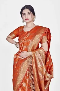 Beautiful  Art Silk  Jacquard Saree with Blouse Piece For Women-thumb2