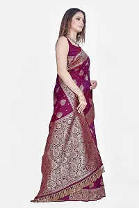 Beautiful  Art Silk  Jacquard Saree with Blouse Piece For Women-thumb4