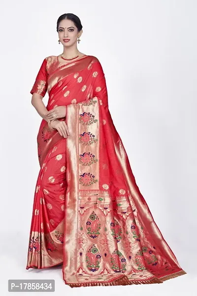 Beautiful  Art Silk  Jacquard Saree with Blouse Piece For Women