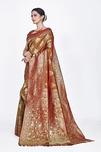 Beautiful  Art Silk  Jacquard Saree with Blouse Piece For Women-thumb3