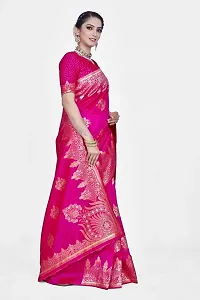 Beautiful  Art Silk  Jacquard Saree with Blouse Piece For Women-thumb4