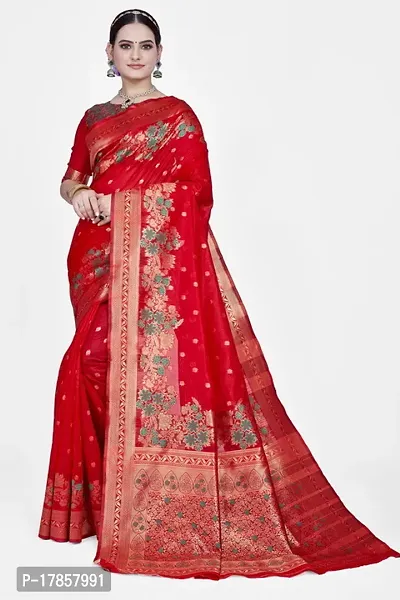 Beautiful  Art Silk  Jacquard Saree with Blouse Piece For Women
