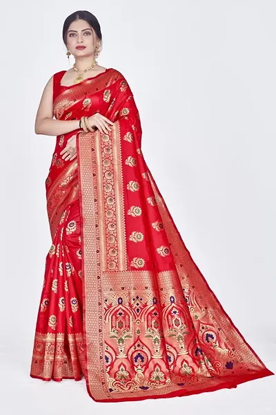 New In Silk Blend Saree with Blouse piece 